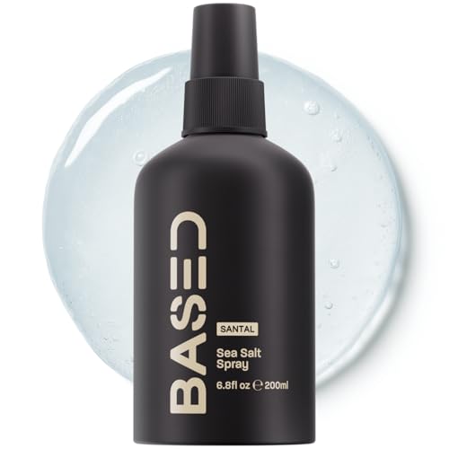BASED Sea Salt Spray, Natural Finish Sea Salt Spray for Hair, Volume & Texture, Infused with Kelp & Vitamin B5, Light & Non-Greasy, Paraben Free, No Drying Alcohols, 6.8 oz (Pack of 1)