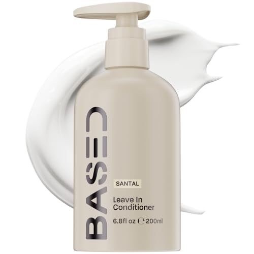 BASED Leave-In Conditioner, Instant Frizz Control, Hydrates & Nourishes Hair, Premium Leave-In Conditioner for Men, Healthier-Looking Frizz-Free Hair in Minutes (6.8 Fl Oz Pack of 1)