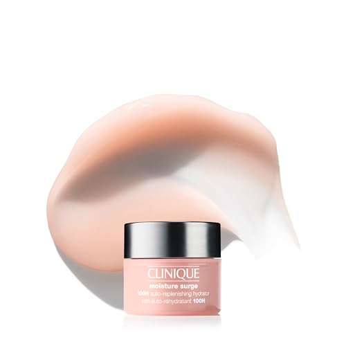 Clinique Moisture Surge 100H Auto-Replenishing Hydrator Oil Free Face Moisturizer | With Hyaluronic Acid, Aloe Bioferment and Vitamins C + E | For All Skin Types | Hydrating + Moisturizing