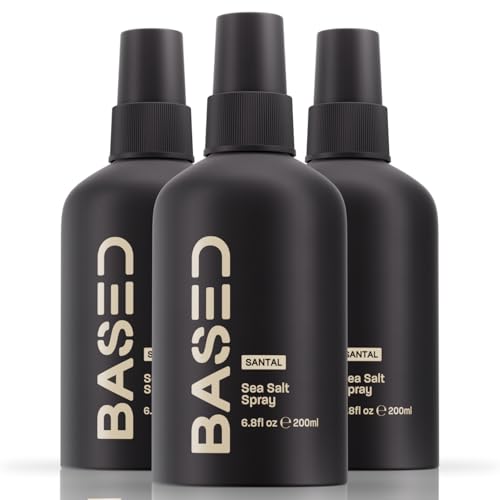BASED Sea Salt Spray, Natural Finish Sea Salt Spray for Hair, Volume & Texture, Infused with Kelp & Vitamin B5, Light & Non-Greasy, Paraben Free, No Drying Alcohols, 6.8 oz (Pack of 1)