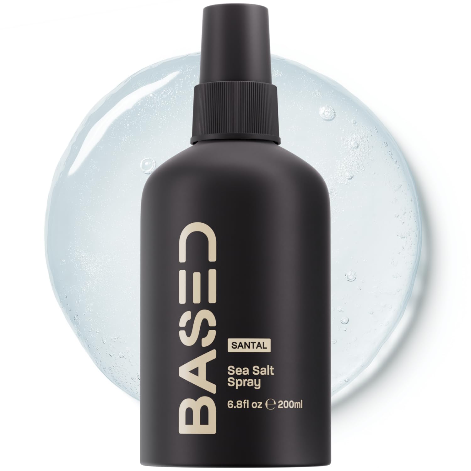 BASED Sea Salt Spray, Natural Finish Sea Salt Spray for Hair, Volume & Texture, Infused with Kelp & Vitamin B5, Light & Non-Greasy, Paraben Free, No Drying Alcohols, 6.8 oz (Pack of 1)