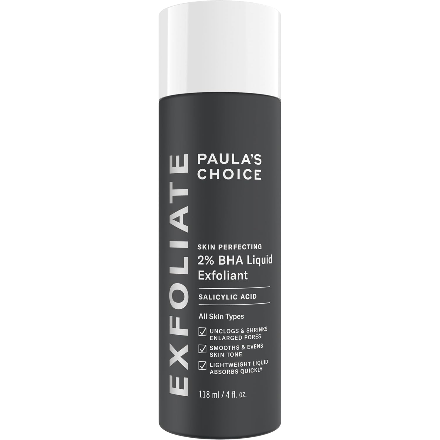 Paulas Choice--SKIN PERFECTING 2% BHA Liquid Salicylic Acid Exfoliant--Facial Exfoliant for Blackheads, Enlarged Pores, Wrinkles & Fine Lines, 4 oz Bottle