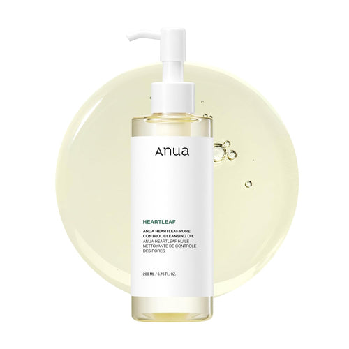 Anua Heartleaf Pore Control Cleansing Oil, Pore Cleanser, Sebum Care, Gentle Melting Oil Cleanser for Face, Safe For All Skin Type, Daily Hydrating Makeup Remover, Korean Skin Care (6.76fl.oz)