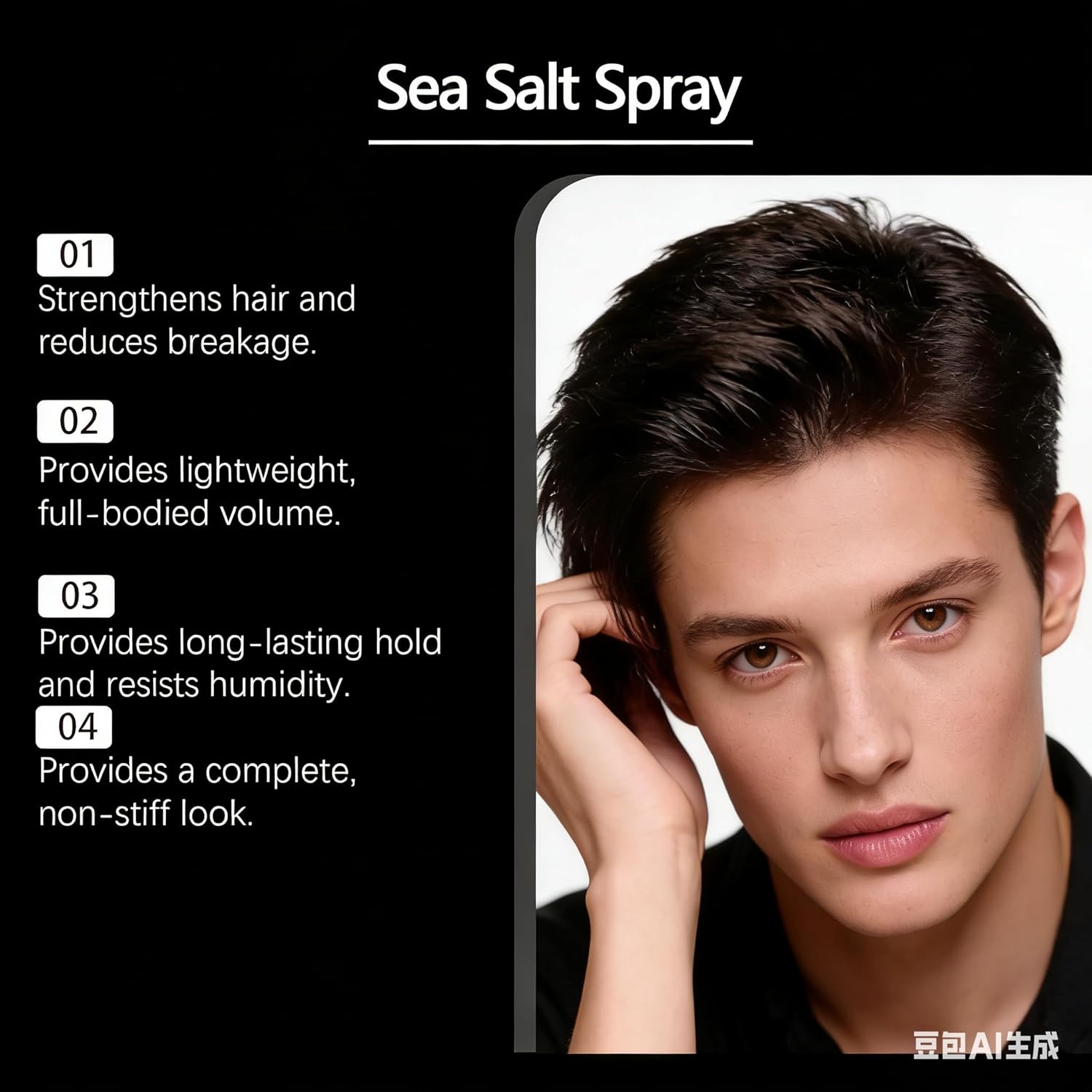 Sea Salt Spray for Women Men Volumizes Texturizes & Lifts Keratin Sea Salt Spray for Hair Natural Curls and Waves Hair 3.38 fl oz Light Non-Greasy