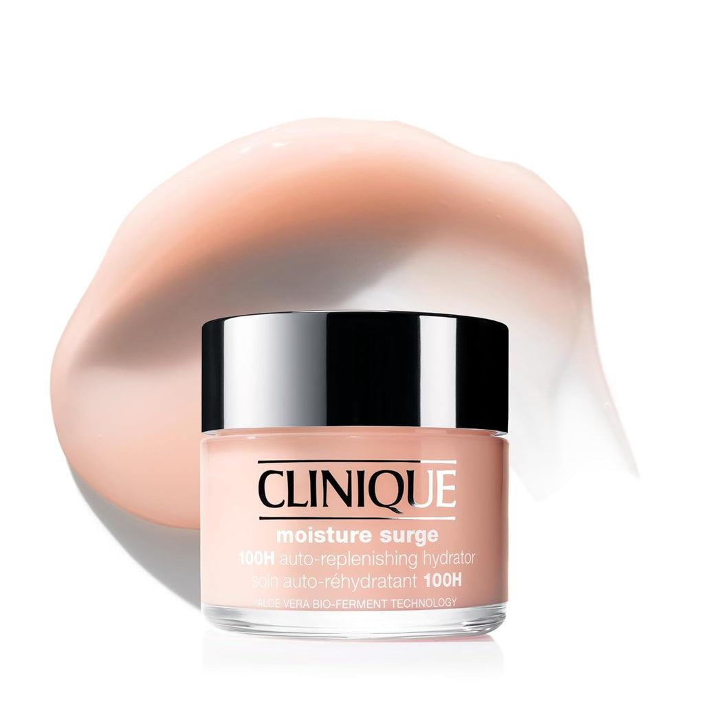 Clinique Moisture Surge 100H Auto-Replenishing Hydrator Oil Free Face Moisturizer | With Hyaluronic Acid, Aloe Bioferment and Vitamins C + E | For All Skin Types | Hydrating + Moisturizing