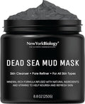 New York Biology Dead Sea Mud Mask for Face and Body - All Natural - Spa Quality Pore Reducer for Acne, Blackheads and Oily Skin - Tightens Skin for A Healthier Complexion - 8.8 oz