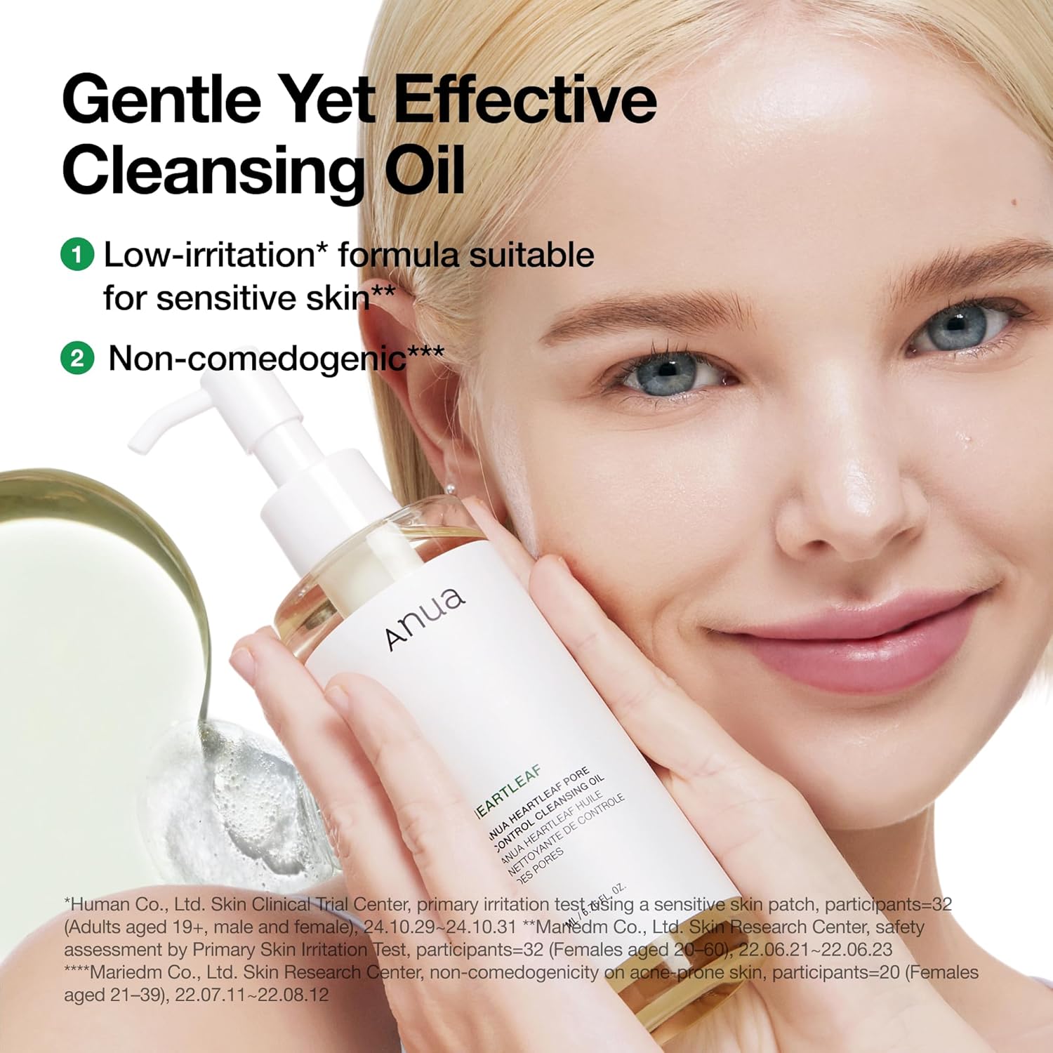 Anua Heartleaf Pore Control Cleansing Oil, Pore Cleanser, Sebum Care, Gentle Melting Oil Cleanser for Face, Safe For All Skin Type, Daily Hydrating Makeup Remover, Korean Skin Care (6.76fl.oz)